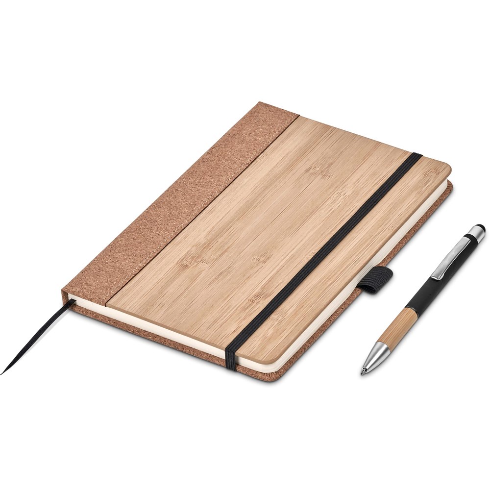 Okiyo Eri Bamboo & Cork Notebook & Pen Set - Image 6