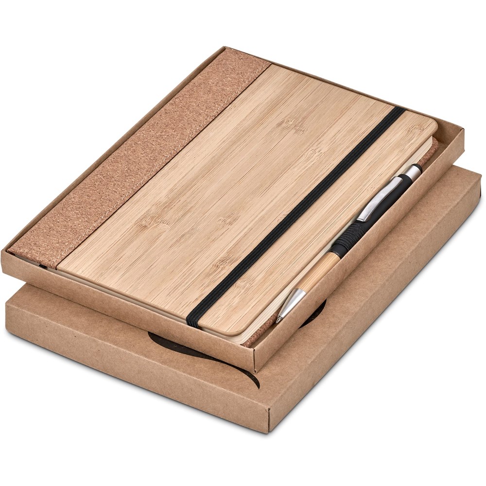 Okiyo Eri Bamboo & Cork Notebook & Pen Set - Image 7