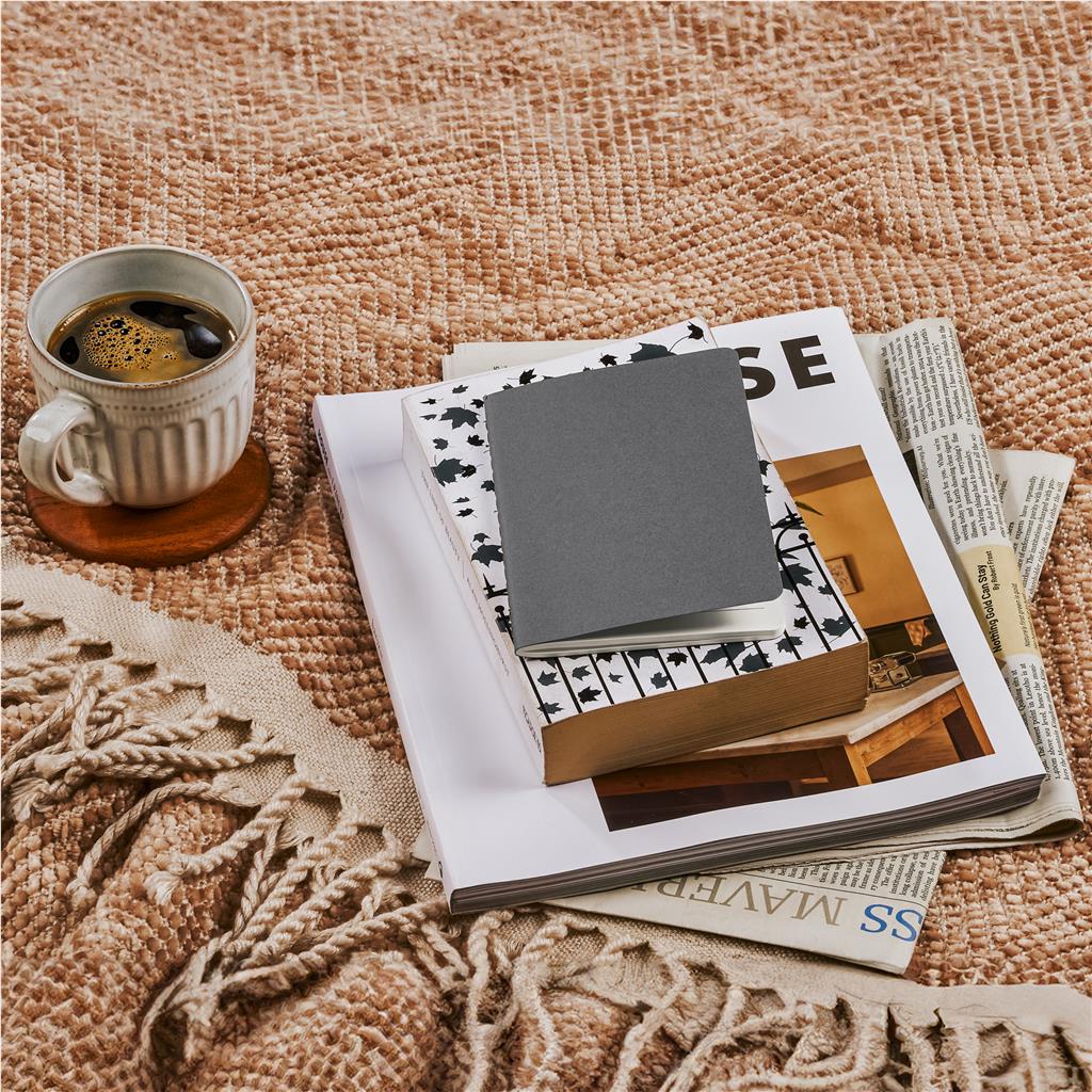 Okiyo Emika FSC Certified Paper A6 Soft Cover Notebook - Dark Grey - Image 3
