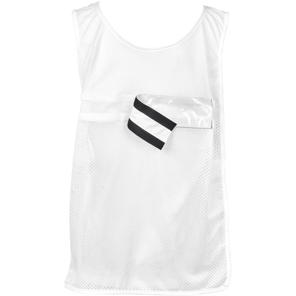 Hoppla Jackal Caddy Bib with PVC Name Sleeve-White - Image 3