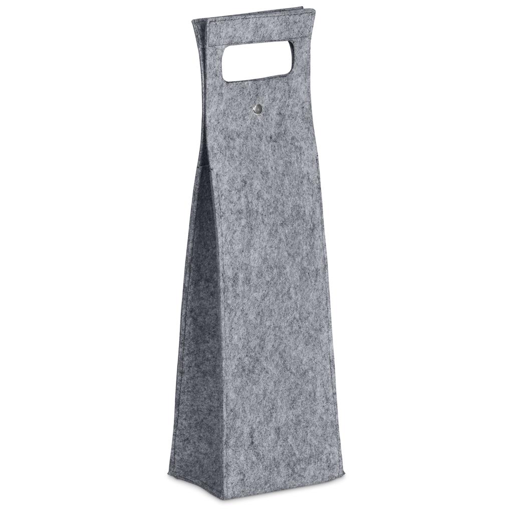 Pre-Production Sample Hoppla Velto RPET Felt Single Wine Carrier - Image 2