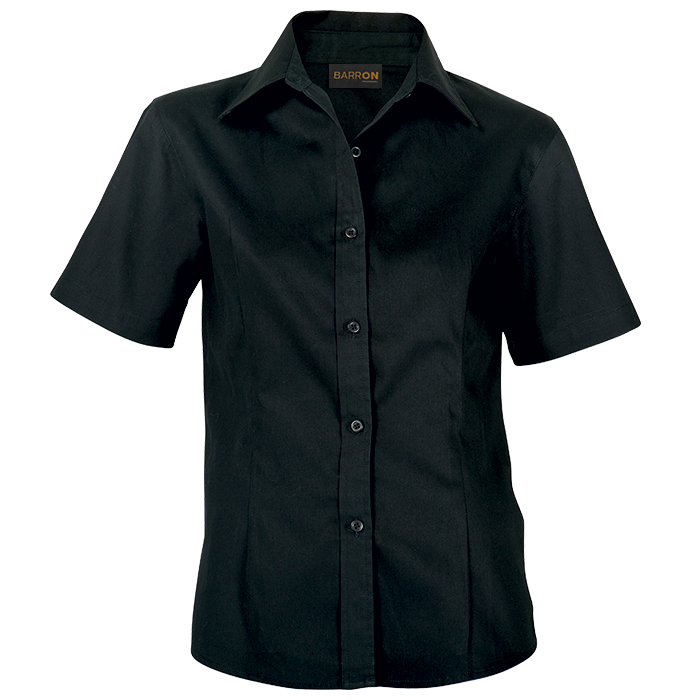 Brushed Cotton Twill Blouse Short Sleeve Ladies - Image 6