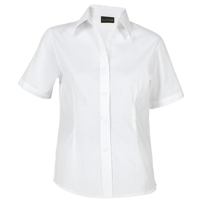 Brushed Cotton Twill Blouse Short Sleeve Ladies - Image 3