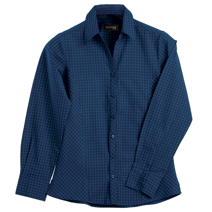 Pioneer Check Blouse Long Sleeve Ladies - Image 3