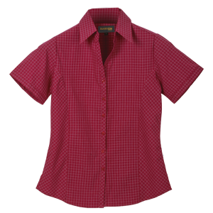Pioneer Check Blouse Short Sleeve Ladies