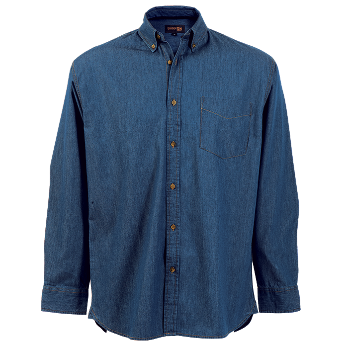 Denver Denim Shirt Long Sleeve Mens - Image 2