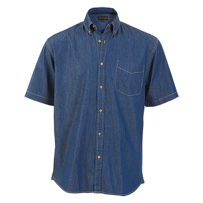 Denver Denim Shirt Short Sleeve Mens - Image 2