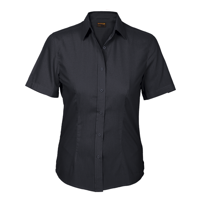 Basic Poly Cotton Blouse Short Sleeve Ladies - Image 7