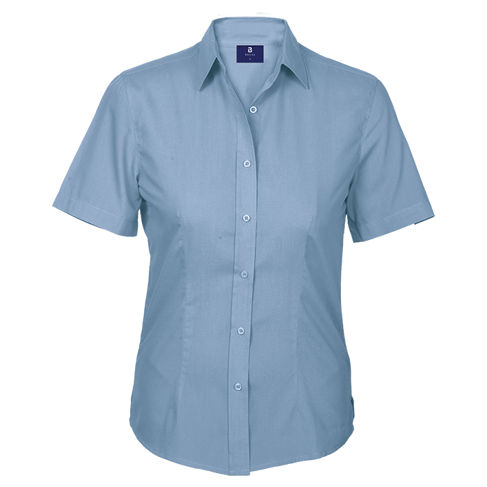 Basic Poly Cotton Blouse Short Sleeve Ladies - Image 5