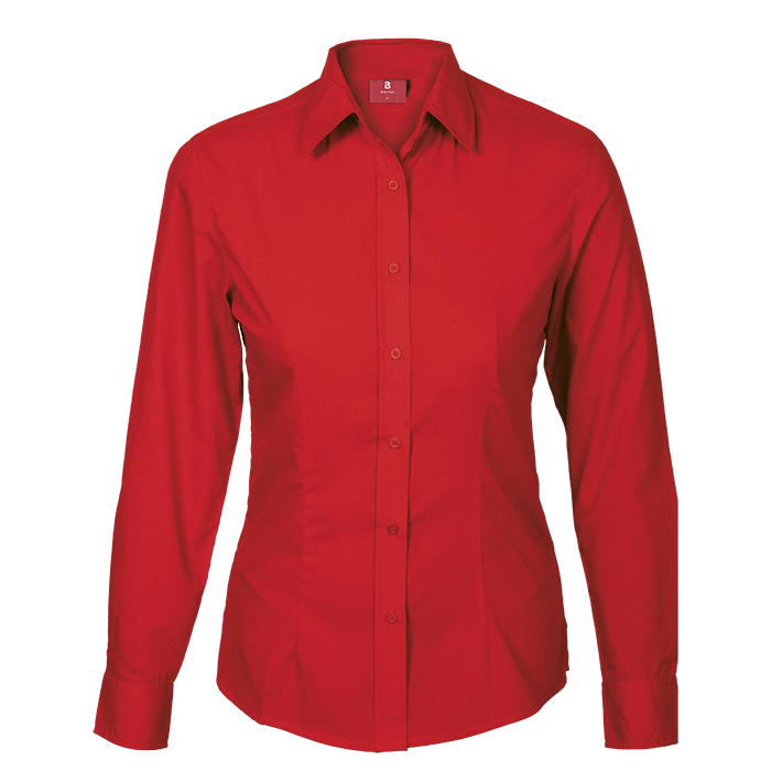 Basic Poly Cotton Blouse Long Sleeve Ladies - Image 8