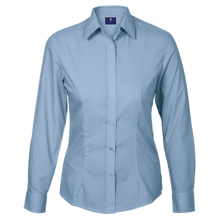 Basic Poly Cotton Blouse Long Sleeve Ladies - Image 7