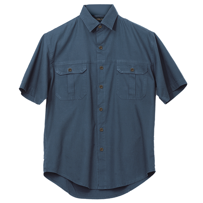 Plain Bush Shirt Mens - Image 4
