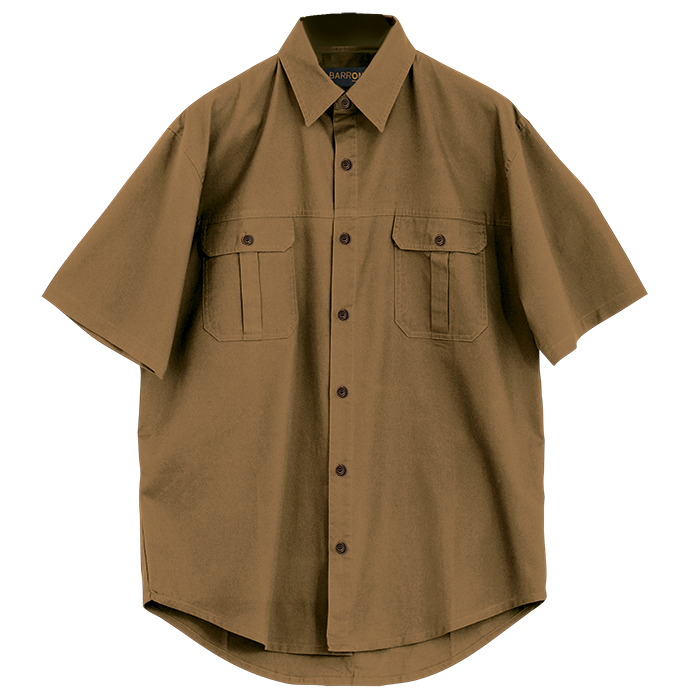 Plain Bush Shirt Mens - Image 5