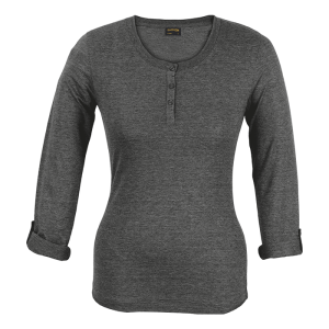 145g Henley Long Sleeve T-Shirt Ladies
