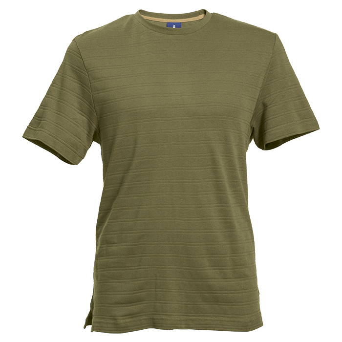 170g Pique Knit Jacquard Stripe T-Shirt - Image 5