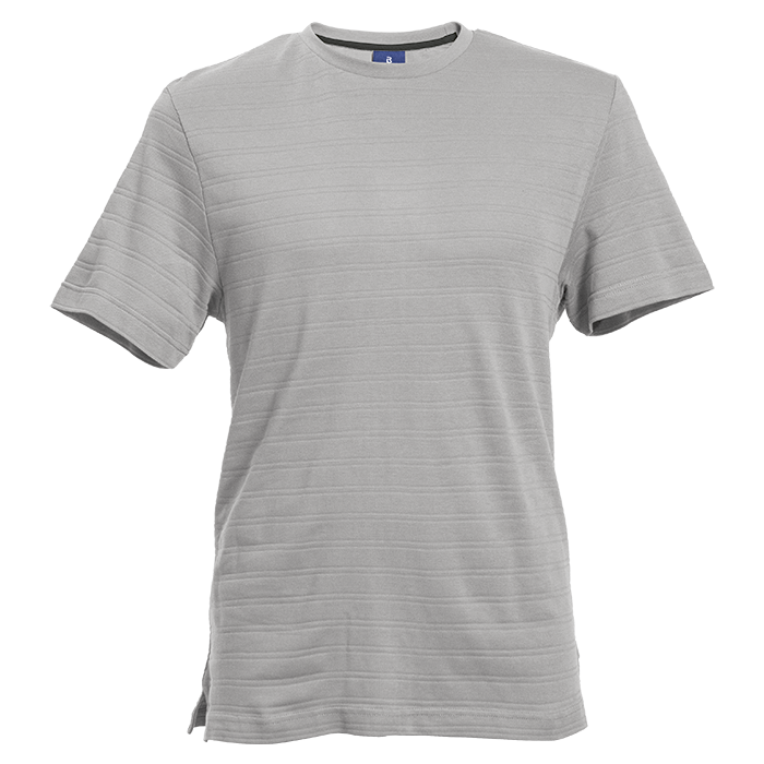 170g Pique Knit Jacquard Stripe T-Shirt - Image 4