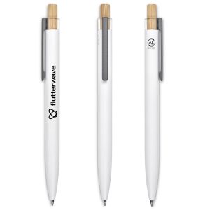 Okiyo Mimo Recycled Aluminium Ball Pen - Solid White