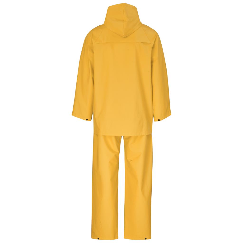 Light Hurricane Rubberised Polyester/PVC Rainsuit - Yellow - Image 3