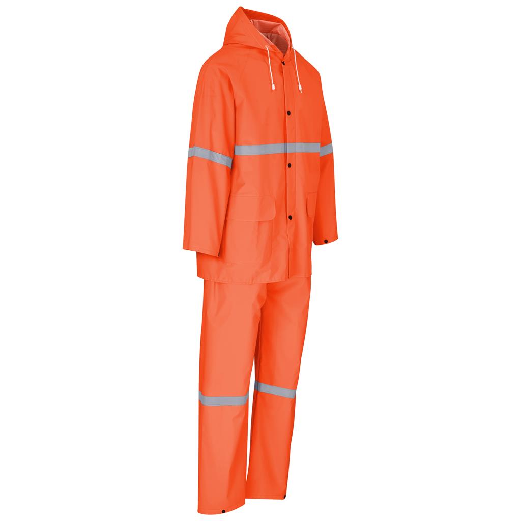 Light Duty Tornado Hi-Viz Reflective Rubberised Rainsuit - Orange - Image 3