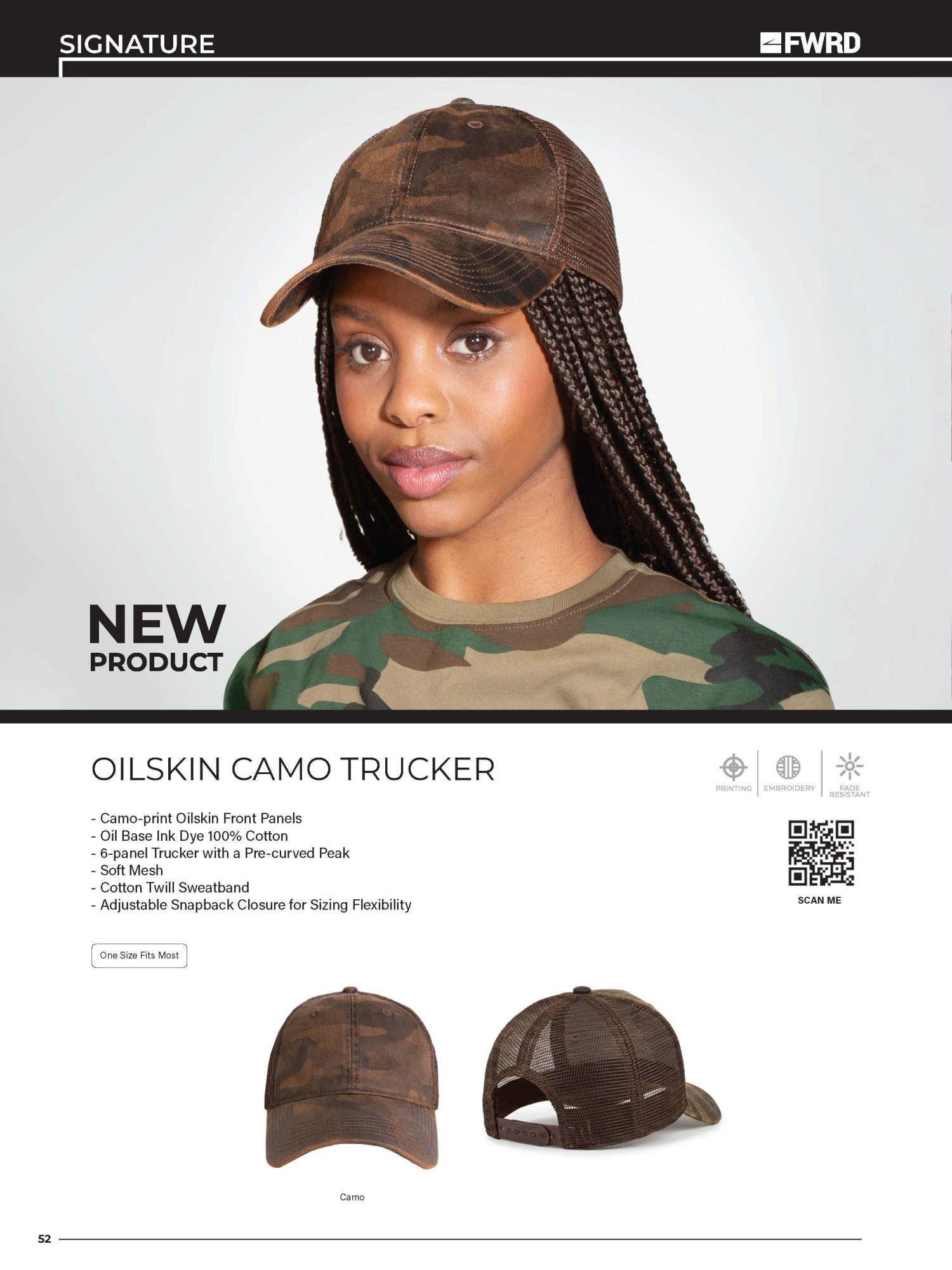 Oilskin Camo Trucker Cap - Image 2