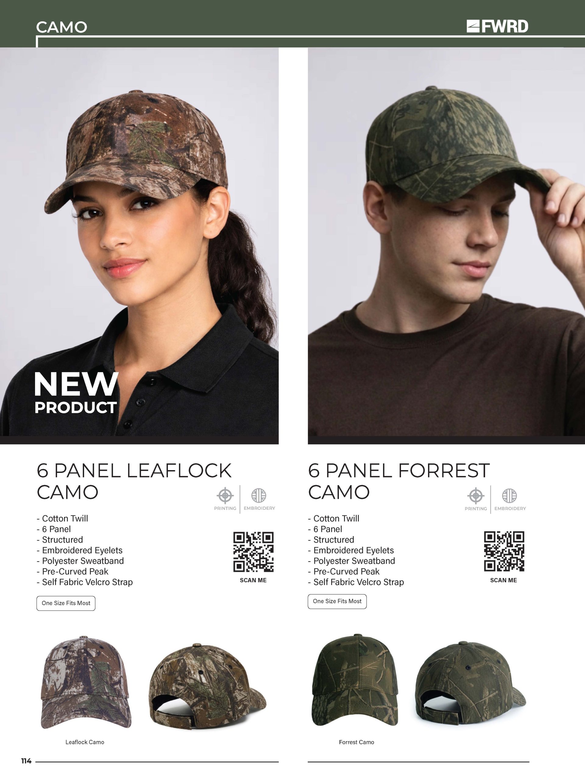 6 P Leaflock Camo Cap - Image 2