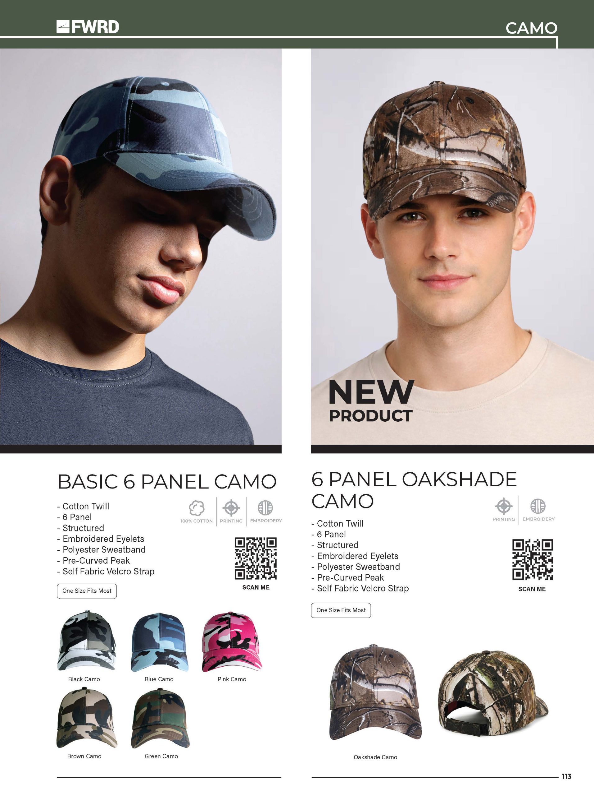 Basic 6 Panel Camo Cap - Image 2