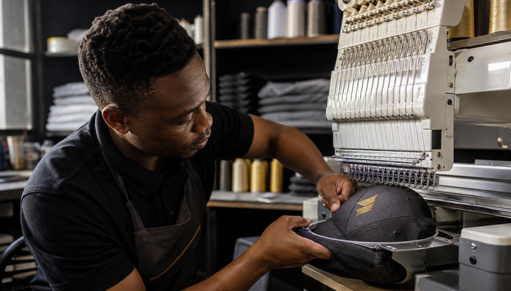 Embroidery workshop imagery from the Toti Media website