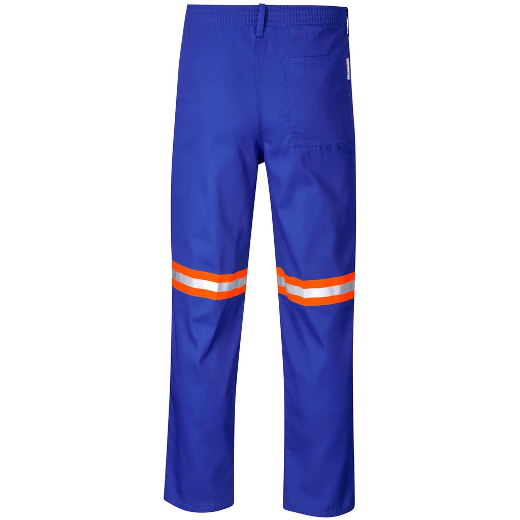 Trade Polycotton Pants- Reflective Legs- Orange Tape- Royal Blue - Image 2