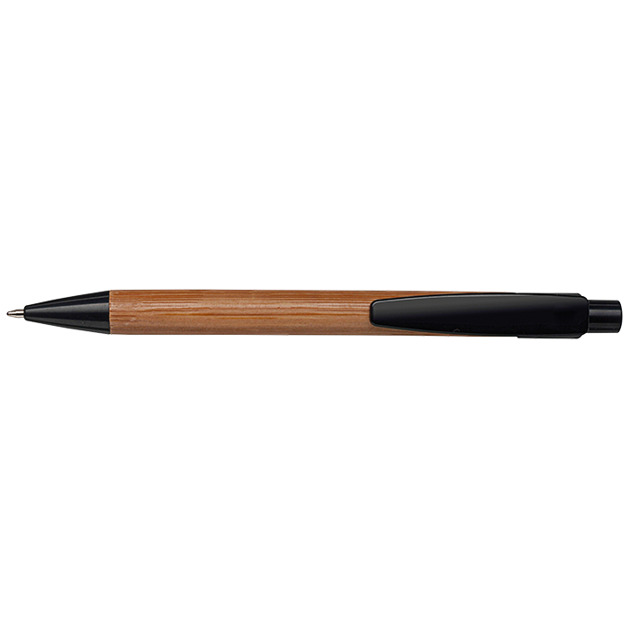 Bamboo Ballpoint Pen with Plastic Trims - Image 3