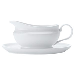 White Basics Gravy Boat and Saucer 550ml