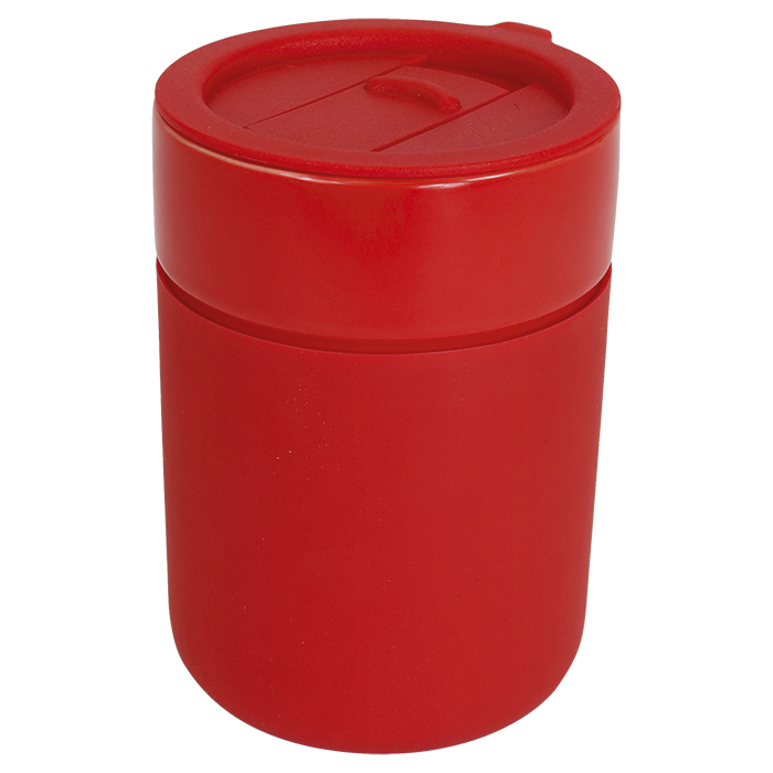 330ml Ceramic Silicone Cover Mug With Sip Slider - Image 3