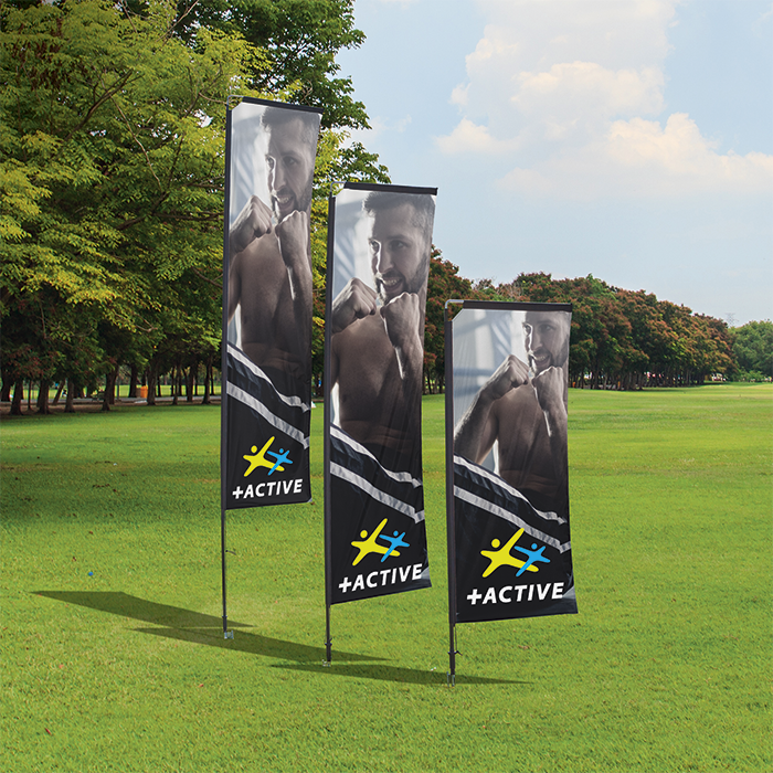 Telescopic Banners Econo S/S with Ground Spike